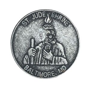 Vintage Religious Pocket Token Medal Saint Jude Shrine Baltimore, MD Catholic